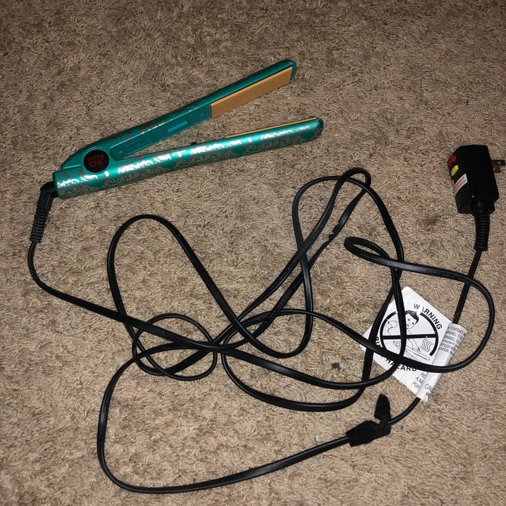 Chi flat iron teal blue design